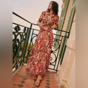 Sezane x Chufy Dilo skirt Pierro shirt, Mara print